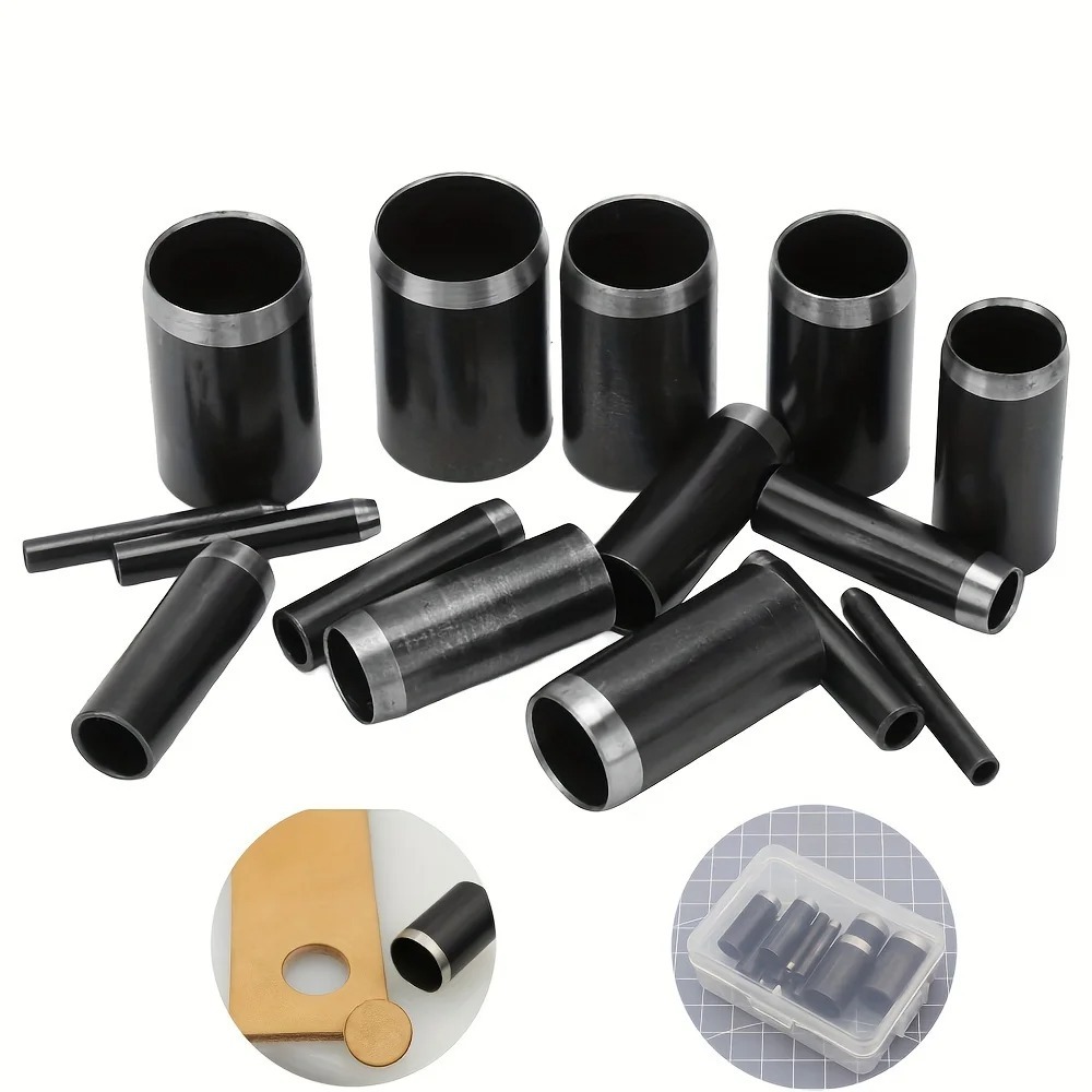 Leatherwork Punch - 15 Sizes Round Hole Punch(1-15mm), Hollow