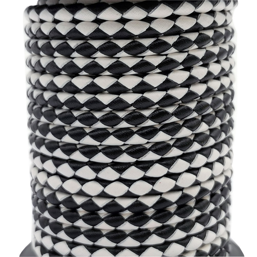 Leatherwork Jewelry - Aaazee 2 Yards 4mm Round Black