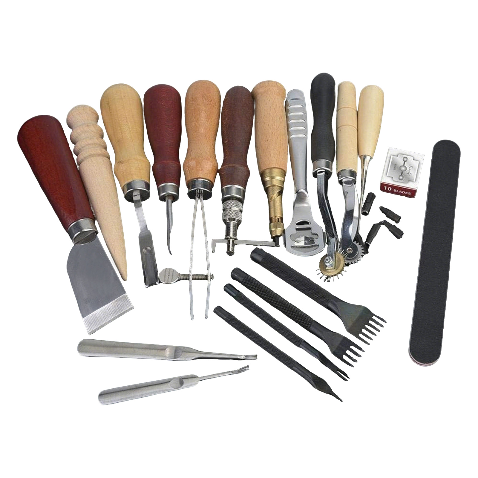 Leatherwork Punch - Leather Tools, 19 Pcs Leather Craft
