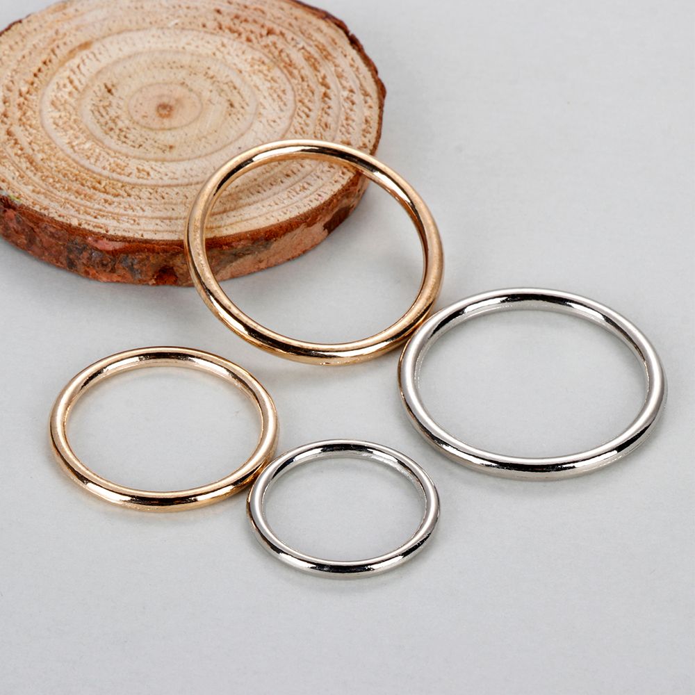 Belt Buckle Blank - 10Pcs Metal O Ring Silver Gold
