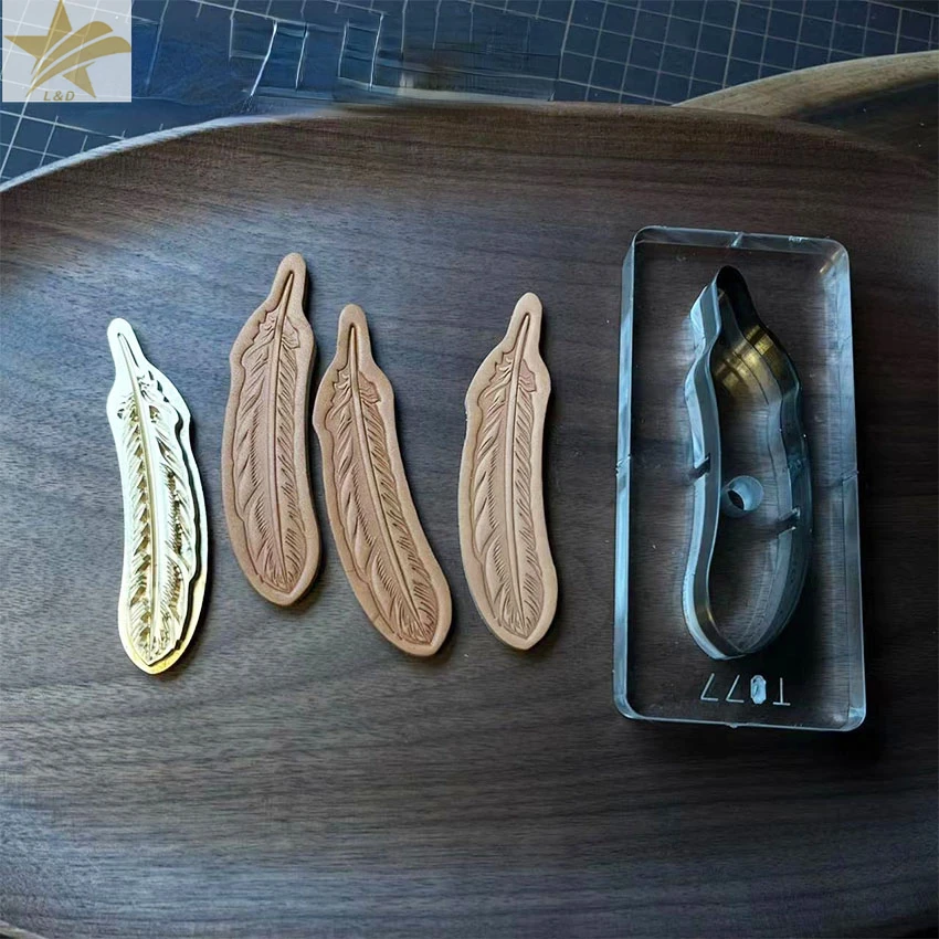 Feather Shape Brass Stamp Cutt - Leather Stamp Set recension och pris