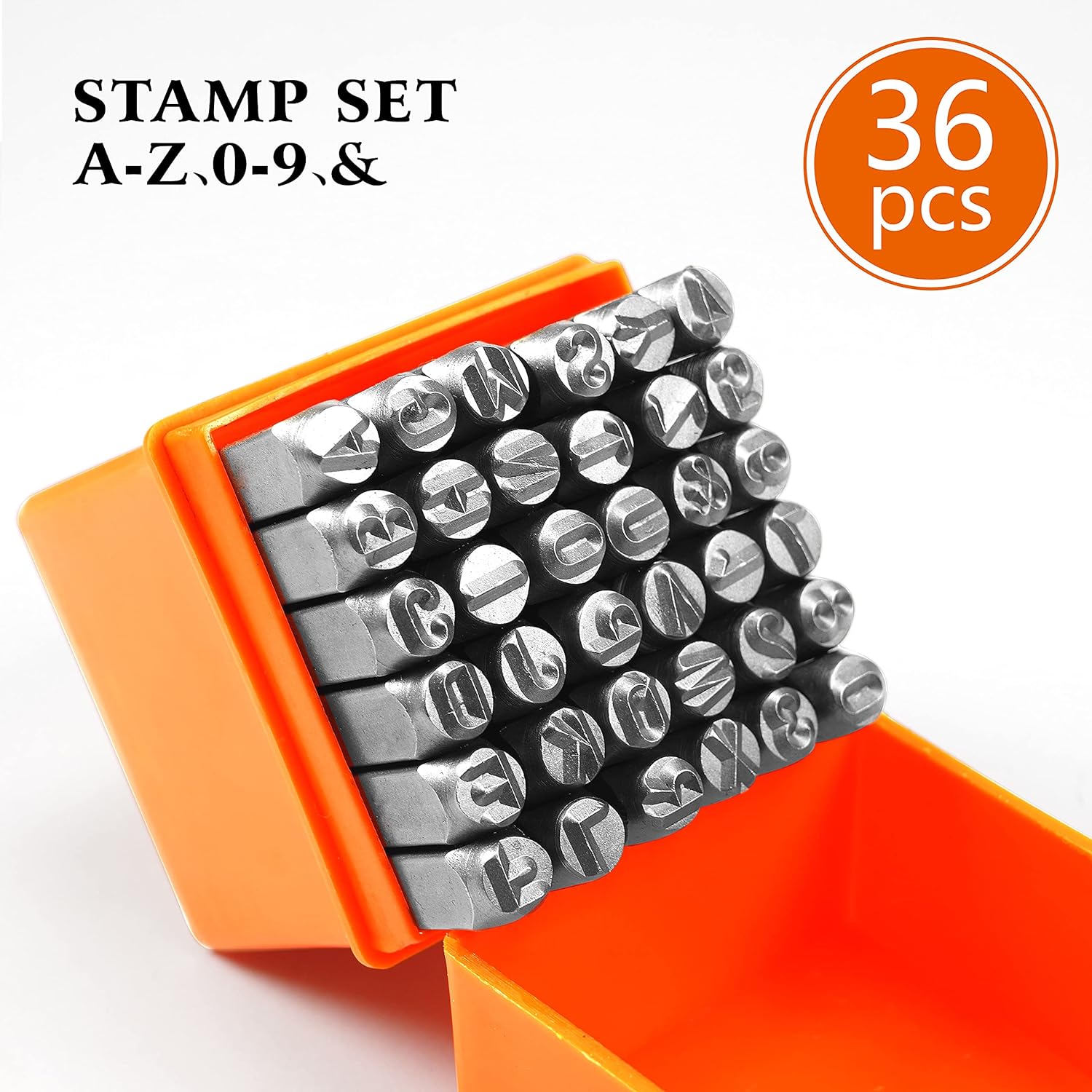 2-8mm 36pcs Alphabet Number Pr - Leather Stamp Set recension och pris