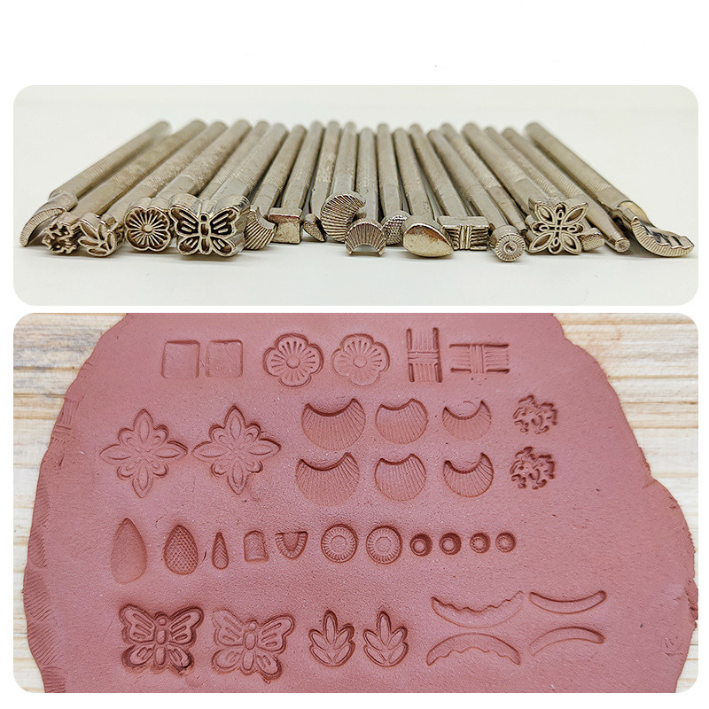 20PCS Pottery Stamps for Embos - Leather Stamp Set recension och pris