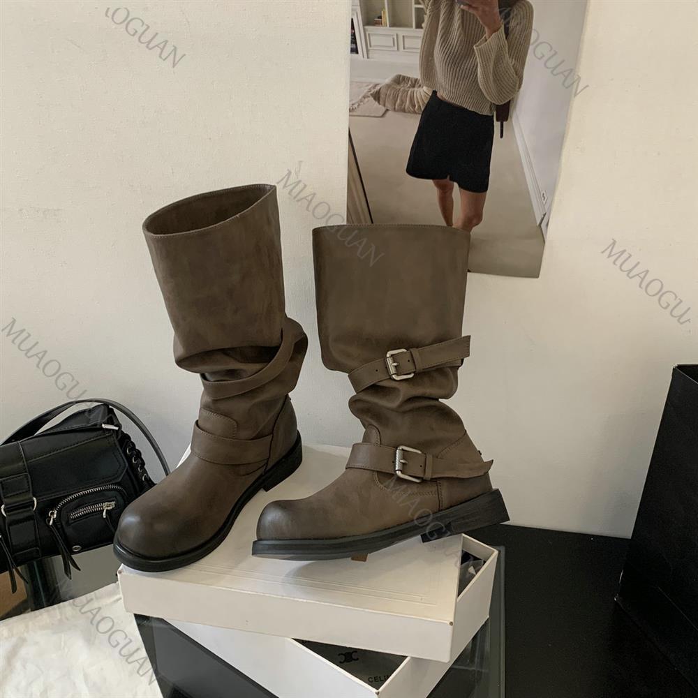 Spring Autumn Chunky Heel Thig - Belt Buckle Blank recension och pris