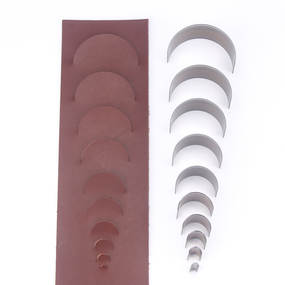 10pc/set Half Circle Punching  - Leather Stamp Set recension och pris