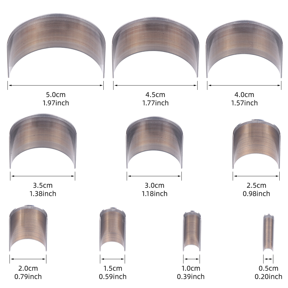 10pc/set Half Circle Punching  - Leather Stamp Set recension och pris