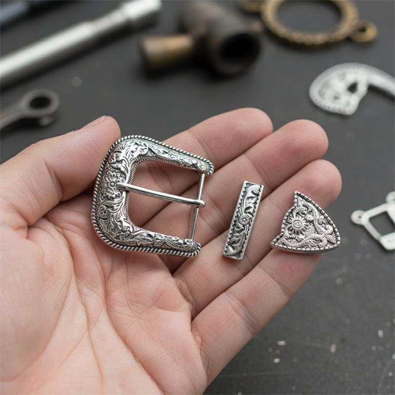 Three-Piece Belt Buckle Set Vi - Belt Buckle Blank recension och pris