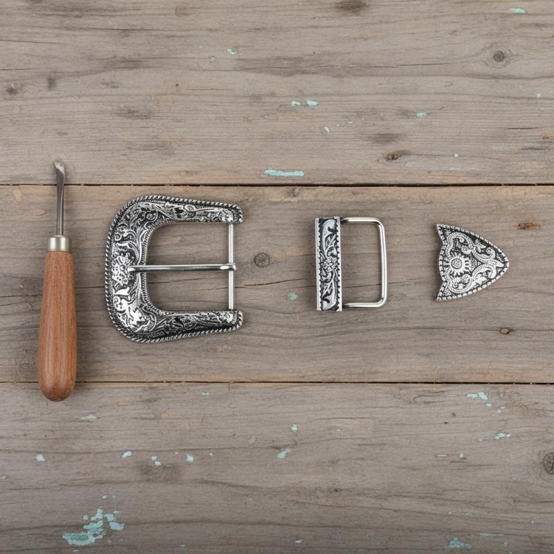 Three-Piece Belt Buckle Set Vi - Belt Buckle Blank recension och pris