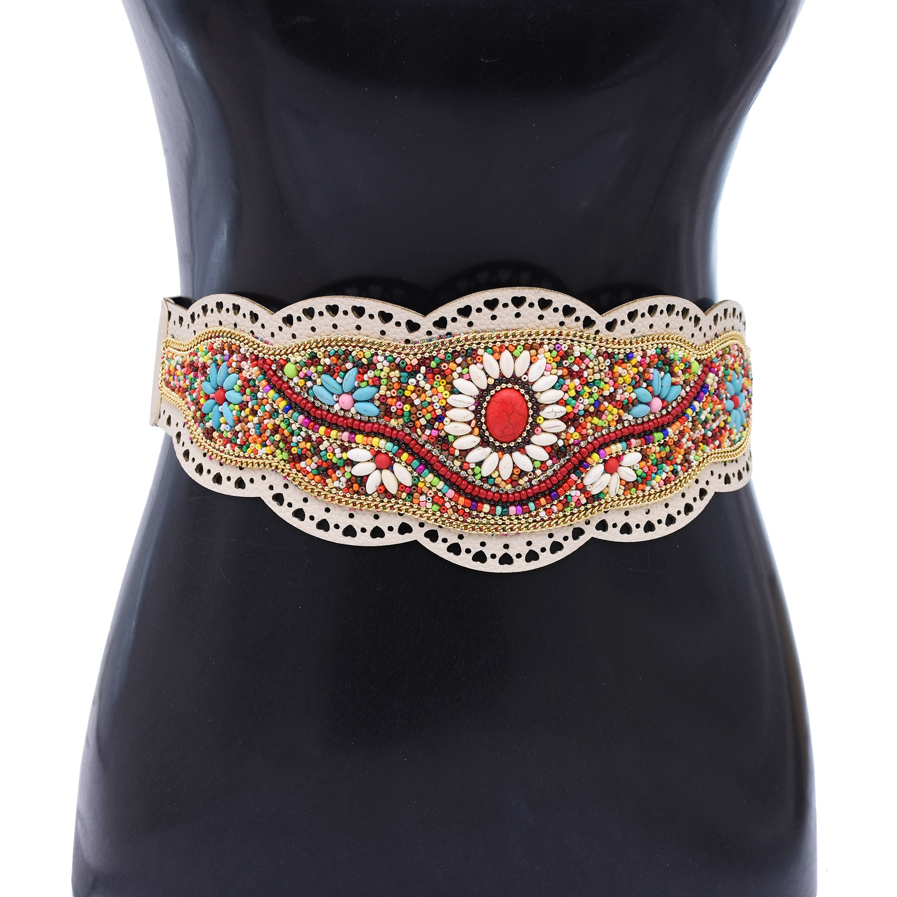 Colorful Rice Beads Waist Belt - Leatherwork Jewelry recension och pris