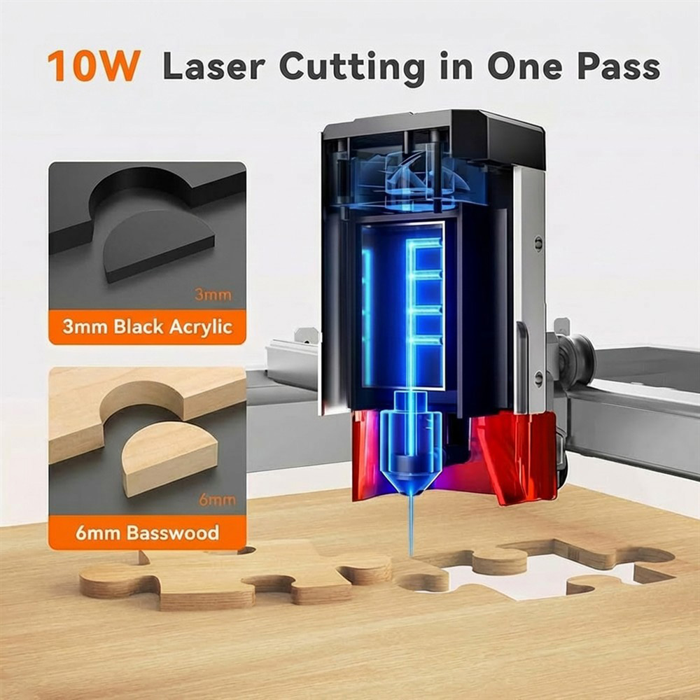 TOOCAA L2 10W AI Desktop Laser - Leatherwork Classes recension och pris