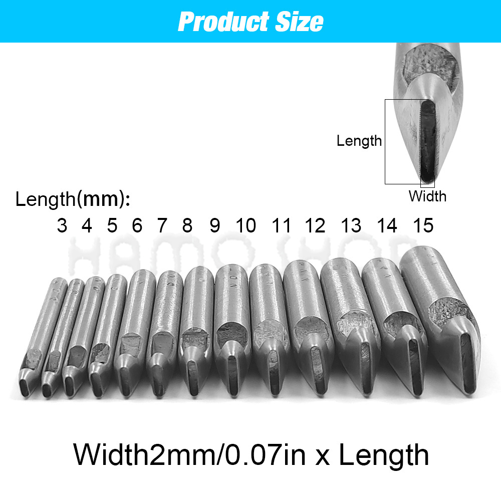 2mm/3mm Width Leather Oval Sha - Leatherwork Punch recension och pris
